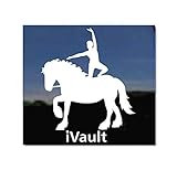 iVault Equestrian Vaulting Horse Trailer Vinyl Window Decal Sticker