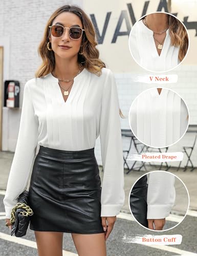 Image of Blooming Jelly Women's Long Sleeve Blouses Dressy Casual Business Work Tops
