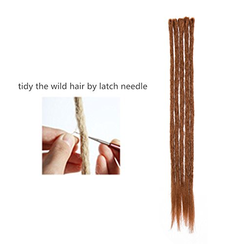 Dreadlock Extensions Syntheic Dreadlocks Handmade Fake Dread Extension For Women Men Reggae Hip-Hop Twist Crochet Braiding Long Single Ends Braids Hairpiece 20 Inch Light Auburn 20 Strands #TOP4