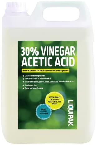 Liquipak Acetic Acid, 30% Vinegar | Concentrated, Glyphosate Free, For hard surfaces 5L