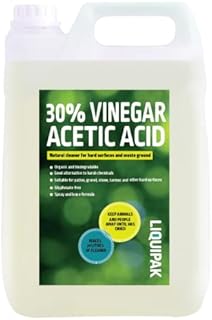 Liquipak Acetic Acid, 30% Vinegar | Concentrated, Glyphosate Free, For hard surfaces 5L