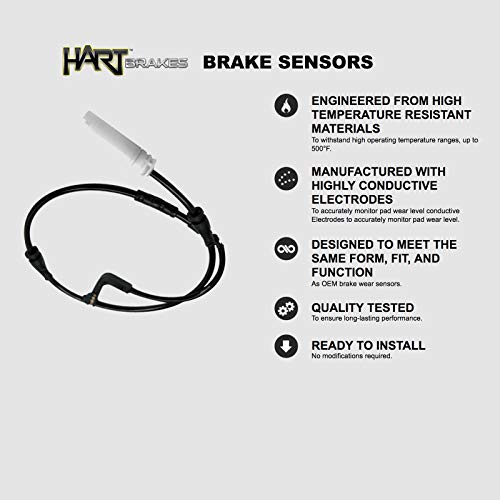 Hart Brakes Front Brakes And Rotors Kit |Front Brake Pads| Brake Rotors And Pads| Ceramic Brake Pads And Rotors |Fits 2011-2018 Bmw X5, 2011-2019 Bmw X6 #TOP5