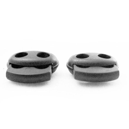 Set Of 2 Shoe Lace Shoelace Buckle Rope Clamp Cord Lock Stopper Run Sports Grey #TOP1