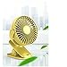 Mini Ventilateur de Table Rechargeable Usb Portable Avec Clip RéGlable à 360 degréS de Rotation-Jaune