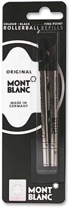 Montblanc Rollerball Pen Refill, Fine Point, 2/PK, Black Ink