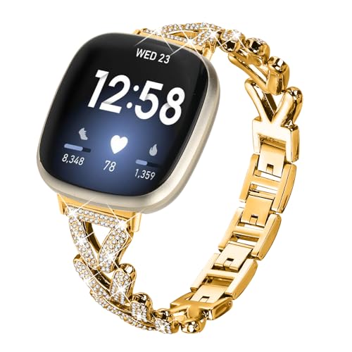 Gimuk�X�g���b�v Fitbit Versa 4/Sense 2�ɑΉ� ���f�B�[�X �����Y ���^�� �L���L�� ���߉\ �X�e�����X�X�`�[�� ���X�g�o���h �����p�X�g���b�v �o���h �u���X���b�g Fitbit Versa 4/Versa 3/Sense�p 