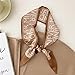 Retro small silk scarf girl heart spring and summer narrow ribbon headband headband bag decoration long scarf headdress (Khaki Hair Band 5pcs)