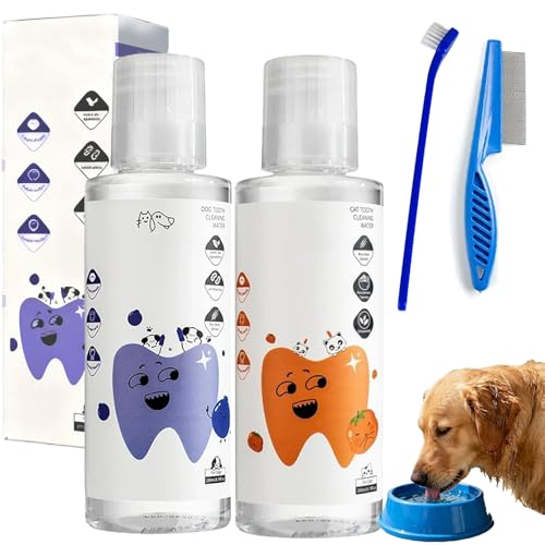 Zmuhyrd Pawbright Dental Plus, Pawlife Dental Plus, Paw Bright Dental Water Additive for Cat Dog, Odorless & Flavorless Formula to Fight Tartar, Healthy Gums & Freshen Breath (Mix)