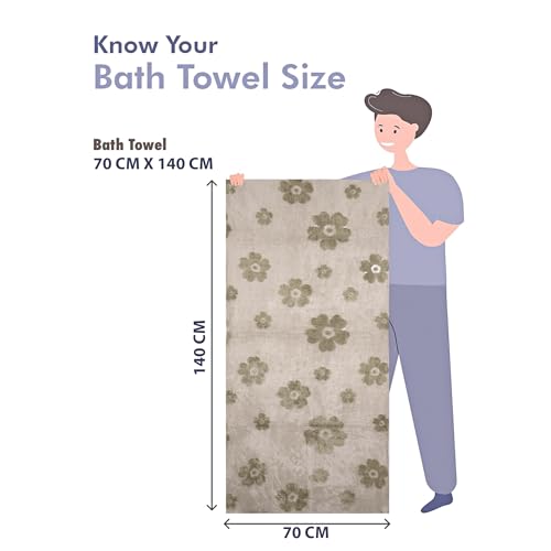 Image of Cortina Jacquard Towels for Bath 70 x 140 cm 380 GSM Microfiber Bath Towels, Ultra Soft, Highly Absorbent & Quick Dry for Gym, Beach & Bathroom Towels for Men, Women & Kids Color : Brown