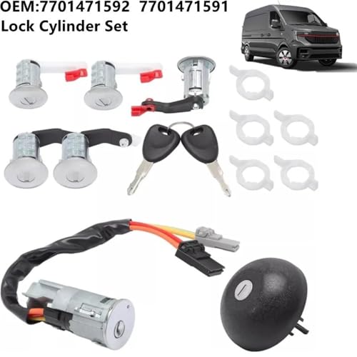 Kit de cilindro de bloqueo inicio con doble llave de seguridad para Master II 2