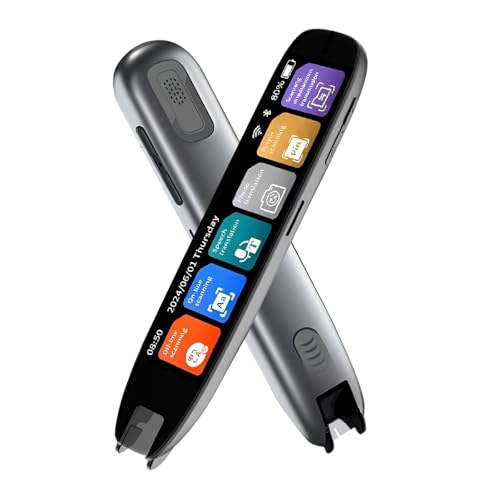 CDIYTOOL Bolígrafo Traductor de Escaneo, Dispositivo Traductor Portátil de 142 Idiomas, Dispositivo Traductor de Voz, Bolígrafo Lector de Escaneo Digital Inteligente para Dislexia, Compatible con 10