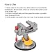 Suction Cup Mini Vise 45# Steel 360 Degree Rotation Hand Tool Glass Desktop Metal Silver