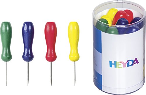 Preisvergleich Produktbild HEYDA Prickelnadeln, 10 Stück, mit Holzgriff