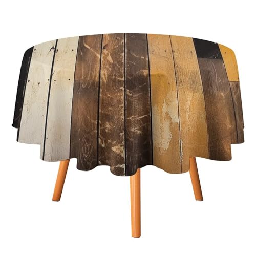 Nappe ronde rustique lavable pour protéger et décorer votre table - 3