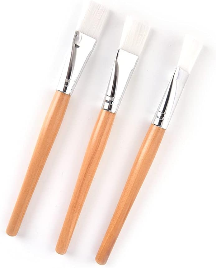 Professional Long Lasting Flat Face Pack Brush (Pack of 3)