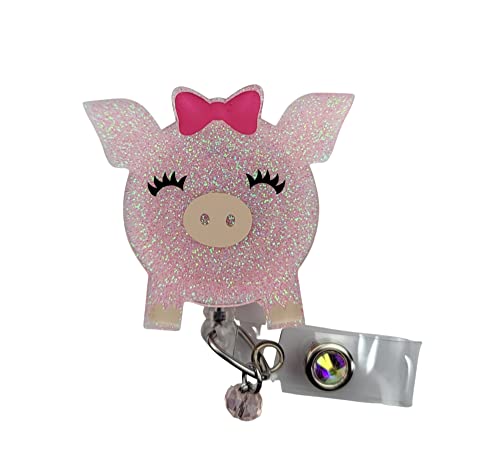 Pig Badge Reel | Pig Lover Gift | | Funny Badge Reel | Piggy Badge Reel