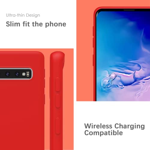 Coque Samsung S10 silicone rouge YATWIN protection antichoc