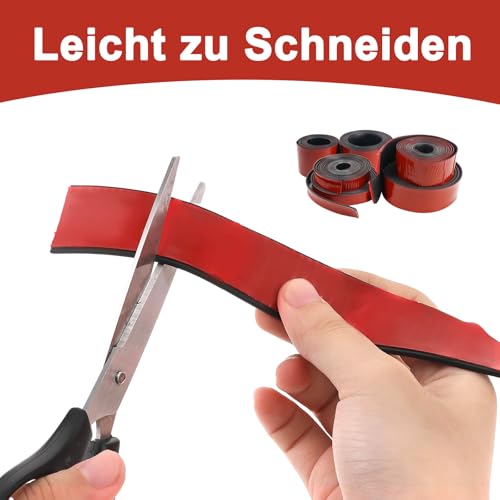 Gummistreifen Selbstklebend, (20mm x 3mm x 4,5m) Vollgummi Gummiprofil, Neoprenmatten Gummiplatten, Mit Kunststoffschaber und 10 Zubehör, Geeignet für die Trennung von Metall und Elektrizität