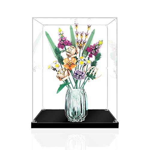 LMTIC Acrylic Display Case for Lego Flower Bouquet 10280 Building Kit Display Cases for Lego 10280 F