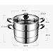 DJFKDYHPE Simple Stainless Steel Steamer, Easy to Clean, Easy to Use, Suitable for All Induction Cookers