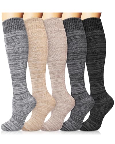 Ludaro Women's Warm Knee High Thermal Socks for Cold Weather,
