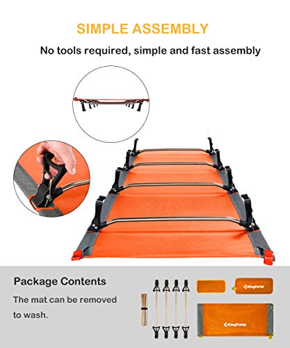 Kingcamp Cots Ultralight Sleeping Cots Oversized Folding Camping Cots For Adults Extra Wide Sleeping Cots For Adults Portable Cot For Outdoors Travel Backpack Cot Foldable Camping Bed Cots #TOP4