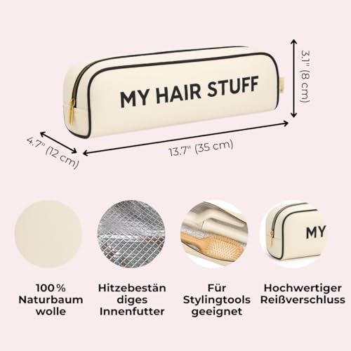 Hair Tools Travel Bag | Curling Iron Travel Case Heat Resistant | Traveling Case for Grooming Supplies | Hair Straightener Pouch for Hot Tools for Women | Cream4