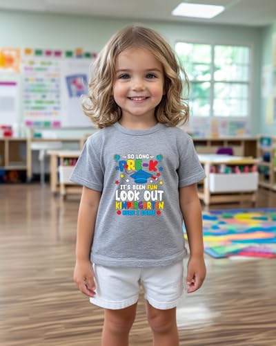 Image of Kindergarten Shirt for Girls Boys Kids Toddler First Day of School Shirts Back to School in My Kindergarten Era Tshirt 2T-7Y