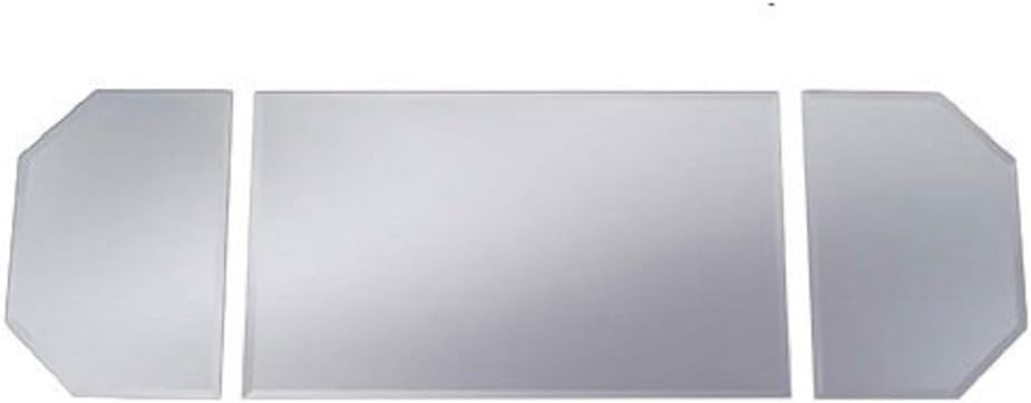 Mirrored Glass Table Runner (3 Piece Set), 36"x12" Beveled
