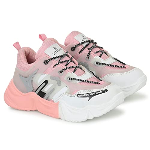 Image of ROWLANS Women's Synthetic Leather Comfortable /Running Lace-Ups Sports Shoes