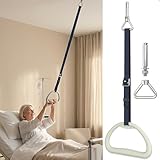 BQBQHONE Bettgalgen für ältere, Galgen für Bett Tragkraft 300kg, Bett Aufstehhilfe Höhenverstellbar (120-170cm), Stand und Transferhilfe Für Schlafzimmer, Pflegezimmer