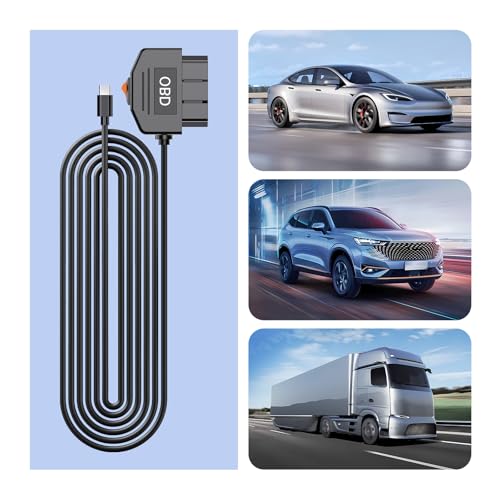 Cable de alimentacion OBD tipo C para camara de salpicadero con vigilancia 24h 7