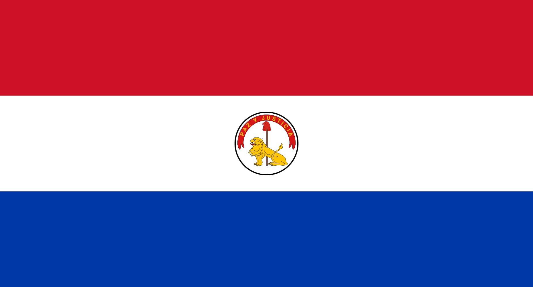 Drapeau Paraguay reverse 1990-2013 grand modèle aux finitions renforcées