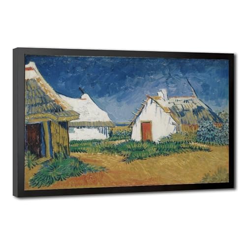 Toile Van Gogh Cottages blancs pour créer un salon chaleureux et design