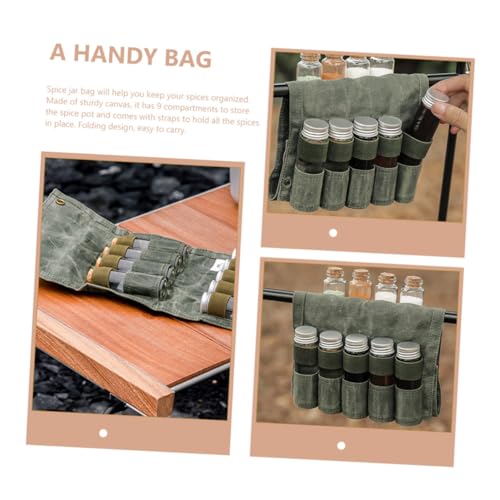 Pochette à épices camping 9 compartiments TEHAUX pour ne plus manquer de goût