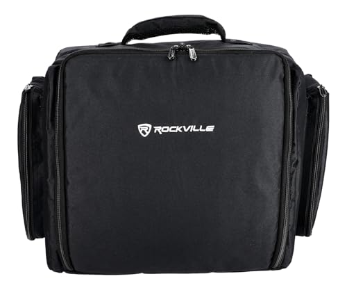 Image of Rockville RLBP6 Padded Backpack for 6 Par Lights Bag with Dividers+Handle+Straps | Removable Dividers, Padded Handle, Backpack Straps, 10mm Foam, 600D Nylon, 1.8 lbs, Rubber Feet, External Compartments