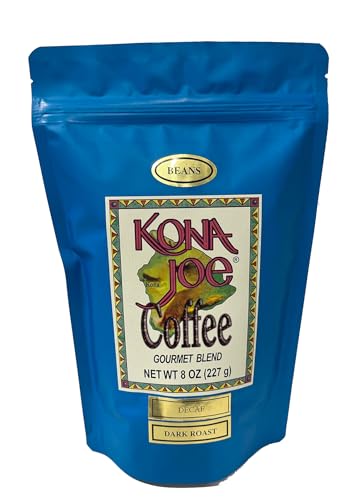 Kona Joe Gourmet Decaf Dark Roast Whole Bean Coffee (8 oz)