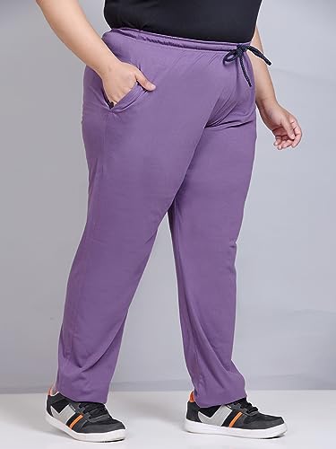 Image of CUPID Women's Cotton Track Pants Regular Fit Lounge Wear Gym Joggers Sports Trouser Night Pants for Ladies
