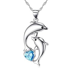 Heart Blue Dolphin Necklace