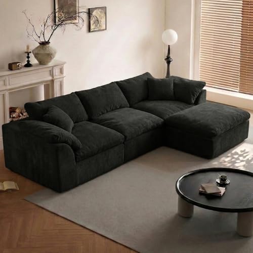Image of 109 inch Modular Boneless Cloud Couch Sectional for Living Room