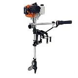 Cozyel Sistema Motor fueraborda para Barco, 3.0 HP Motor Fuera de borda de 2 Tiempo, Fueraborda Motor de Barco con Sistema de Refrigeración por Aire (3.0HP, 2-Stroke)
