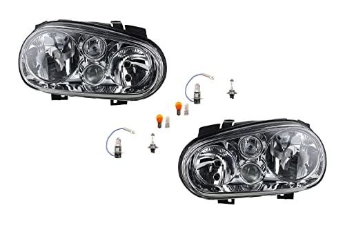Johns, Scheinwerfer Halogen passend für VW Golf IV 1J1 1997-2003 Set Leuchtmittel Li Re