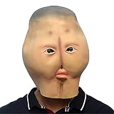 QIAGA Novelty Funny Mask Latex , Spoof Butt Head mask Adults Ass Halloween Party Costume Accessory Prop Cosplay,Brown