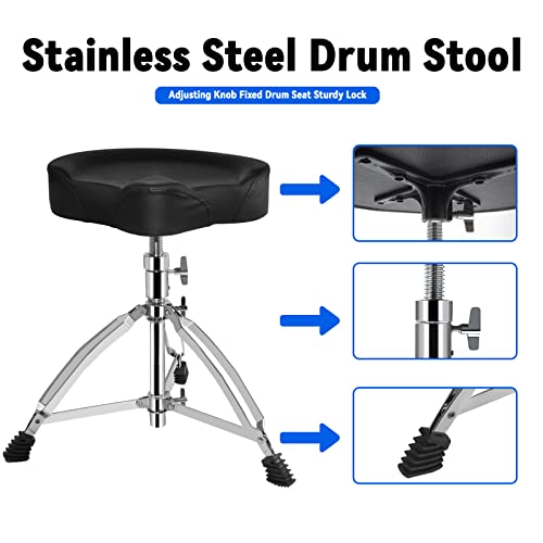 image for soulmate Heavy Duty Drum Throne Universal Upgraded Padded Drumming Sto