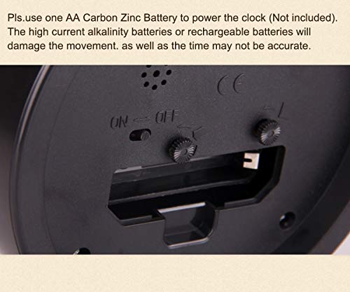 Siemoo Retro Metal Table Clock Battery Operated Non-Ticking Silent Quartz Table Desk Small Alarm Clock Vintage European Desk Shelf Hd Glass Desk Clock For Kids Bedroom Living Room Decoration (Roman) #TOP4