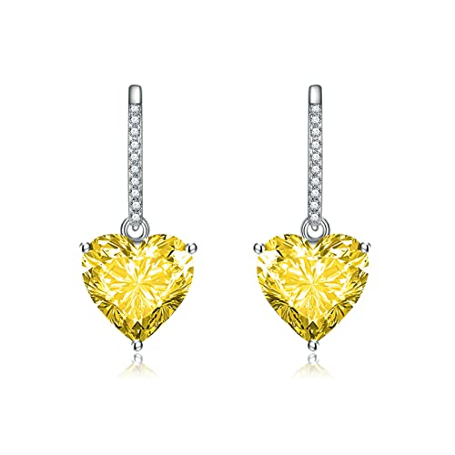 Ayoiow Pendiente chapado en oro amarillo pendientes corazón forma circonita cúbica pendiente mujer circonita negra, Cobre Circonita cúbica Circón, Circonia cúbica