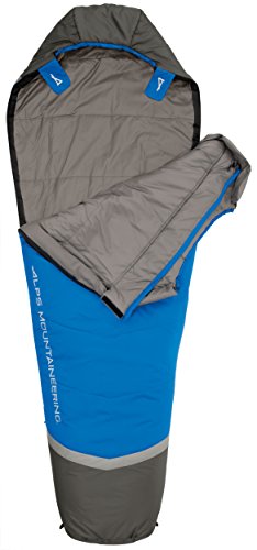 ALPS Mountaineering Aura +35 Degree Mummy Sleeping Bag, Long, Blue/Grey - Thumbnail 2
