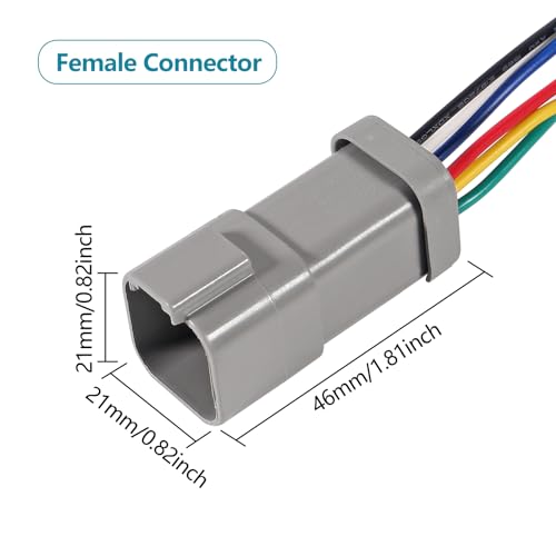 image for AITRIP 4 Sets 6 Pin Connector Kit Waterproof Electrical Connector 16 A