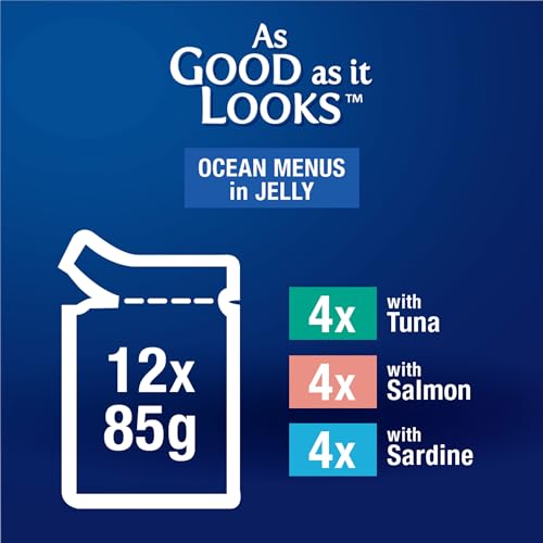 PURINA Felix as Good as it Looks Ocean Menus Wet Cat Food Pack - 12X85G