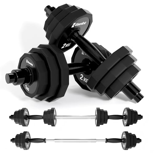 Haltères 12 angles réglables Eisenlink avec revêtement caoutchouc PU